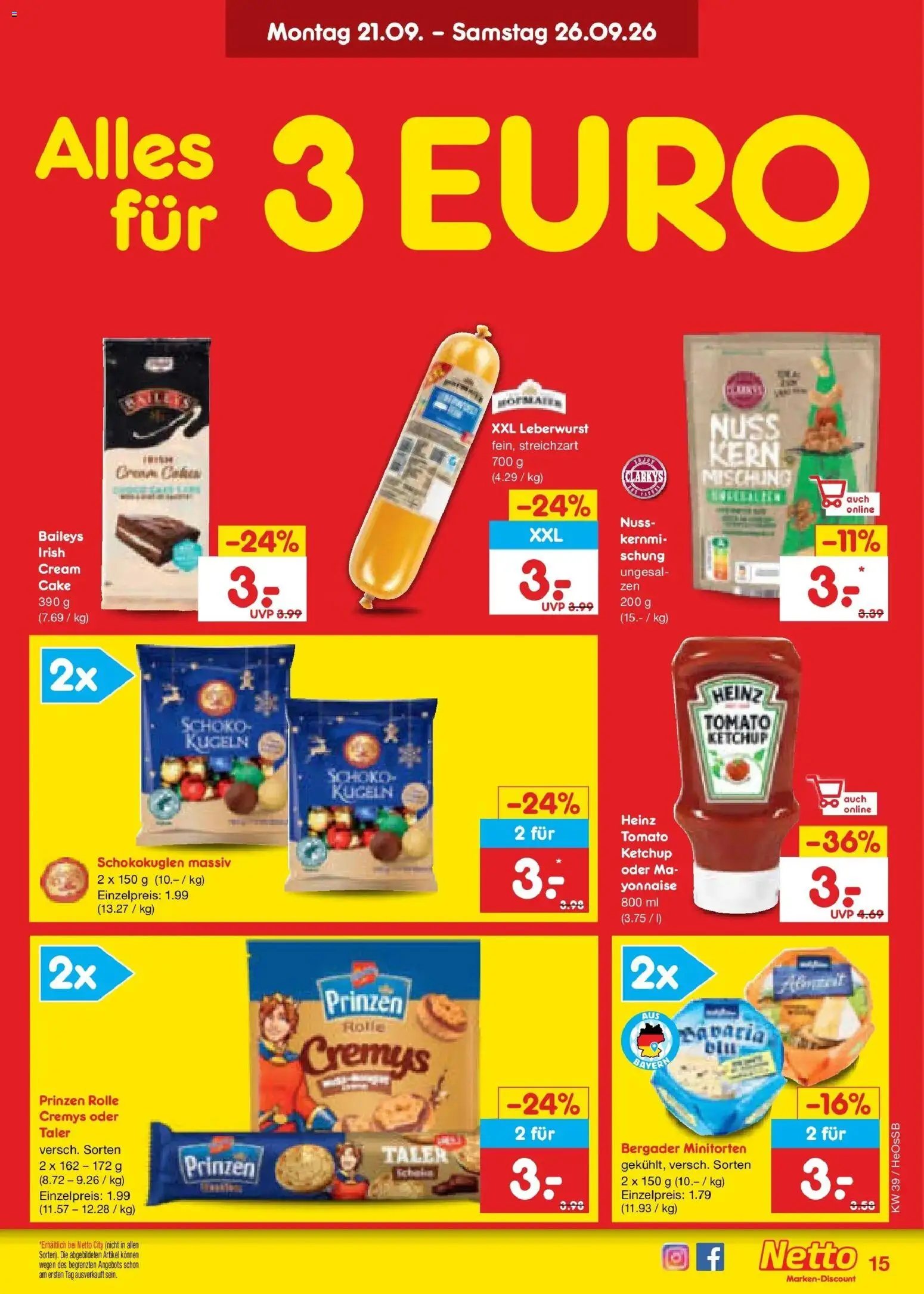 Netto Marken-Discount Prospekt Rostock – gültig ab 21.09.2026 | Seite: 23 | Produkte: Baileys, Ketchup