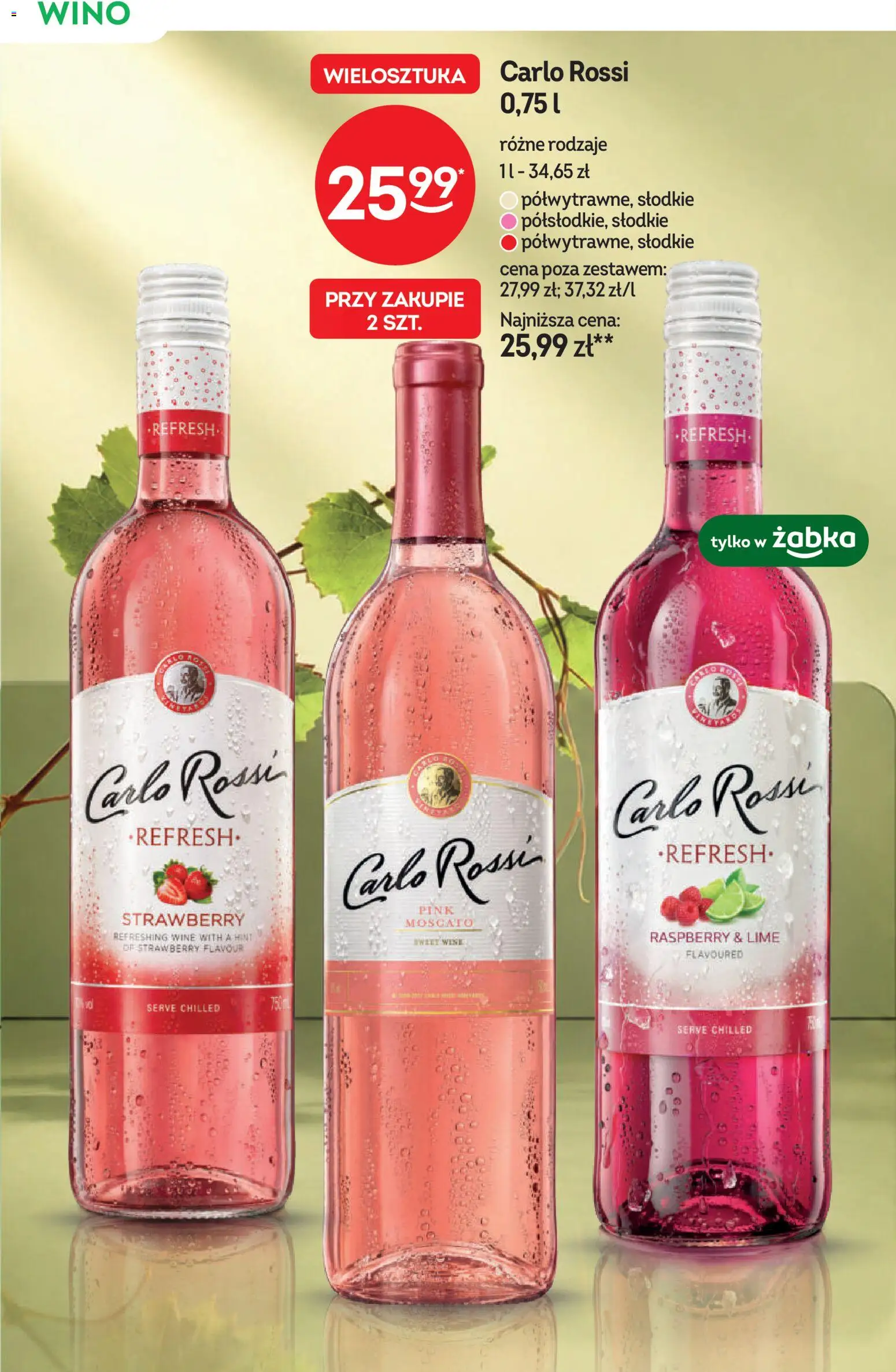Żabka gazetka - Katalog win od 16.09.2026 | Strona: 18 | Produkty: Wino, Carlo Rossi