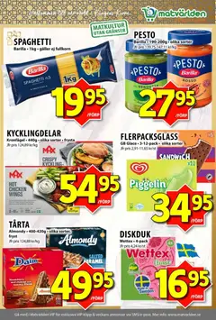 Matvärlden erbjudanden - Förhandsvisning av reklamblad från butik Matvärlden aktuell från 12/10/2026 | Sida: 7 | Produkter: Galler, Barilla, Kycklingdelar, Mandeltårta