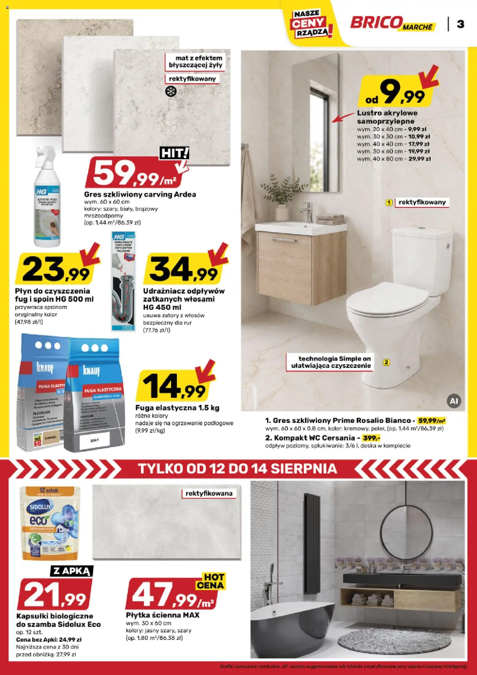 Brico Marché gazetka od 12.08.2026 | Strona: 3 | Produkty: Kapsułki, Lustro