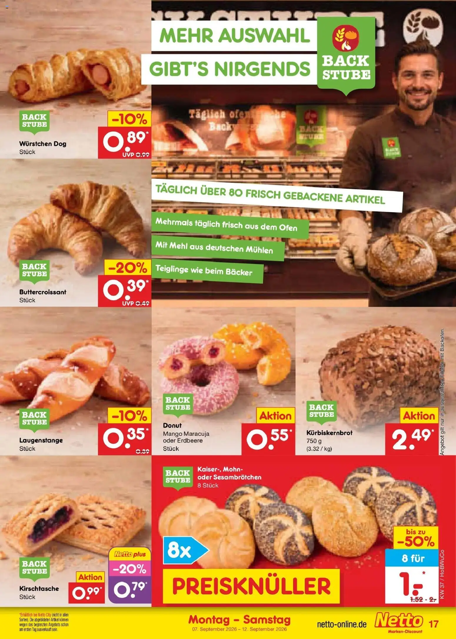 Netto Marken-Discount Prospekt Leipzig – gültig ab 07.09.2026 | Seite: 25 | Produkte: Ofen, Mehl, Mango