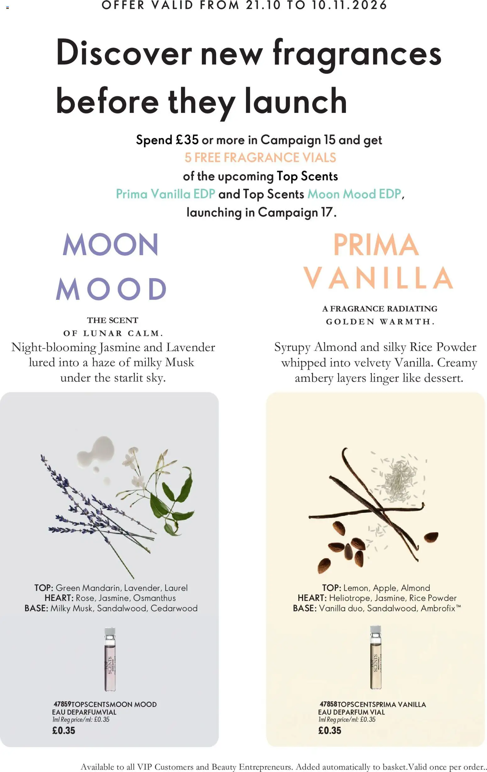 {H1} | Page: 11 | Products: Powder, Lavender, Rice, Vanilla