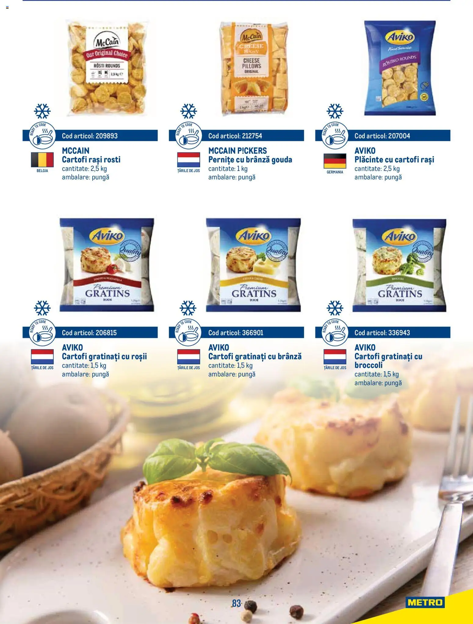 Noul catalog Metro – valabil de la 21.04.2026 | Pagină: 83 | Produse: Pungă, Brânză, Roșii, Gouda