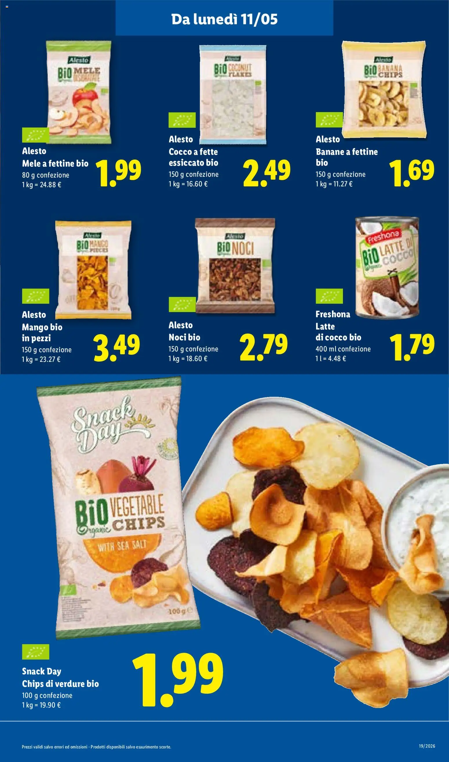 Volantino Lidl del 07.05.2026 | Pagina: 45 | Prodotti: Mele, Banane, Latte, Noci