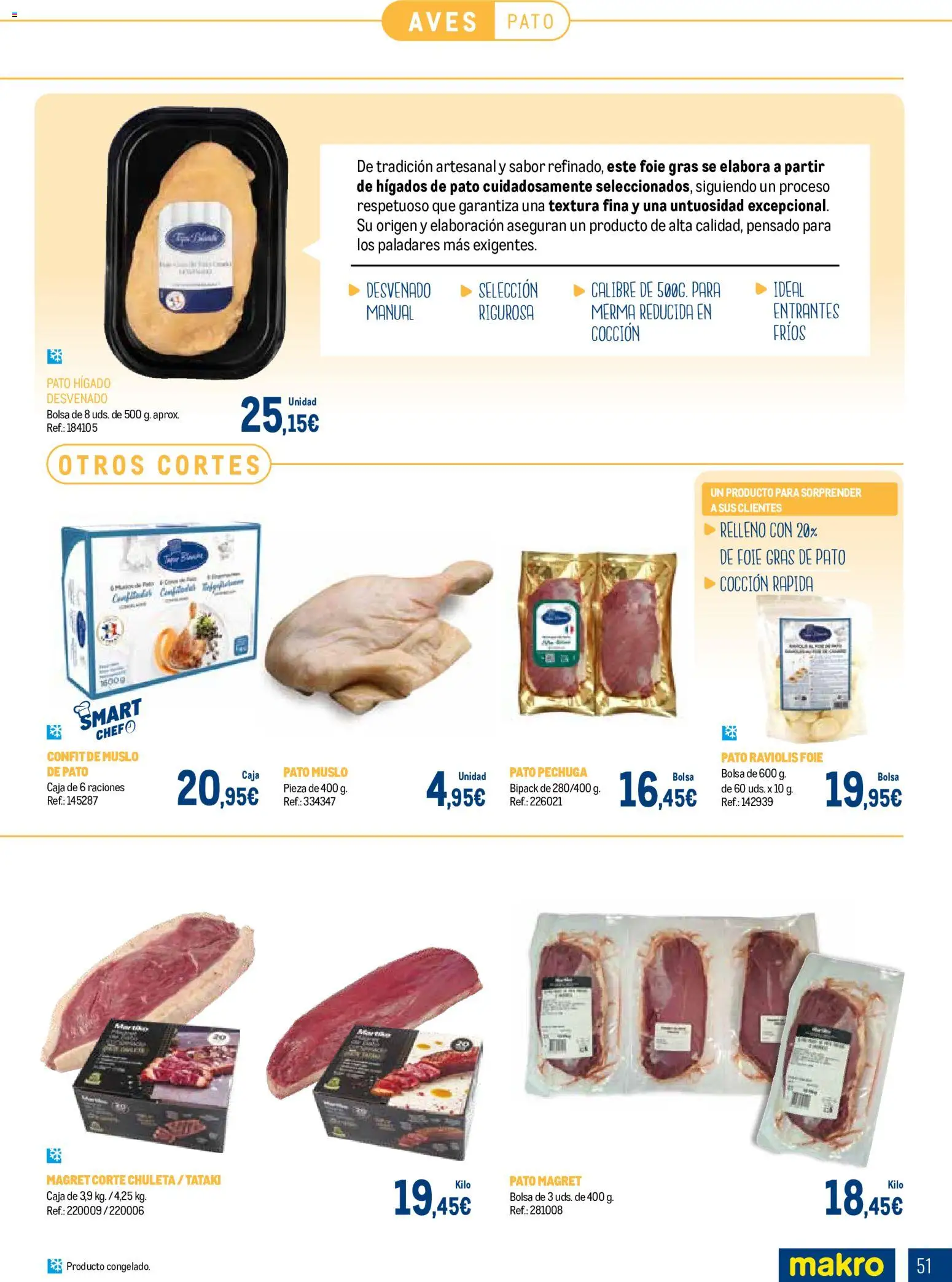 Makro Expertos en carnes │ válido desde el 07/09/2026 | Página: 51 | Productos: Bolsa, Hígado, Pato, Caja