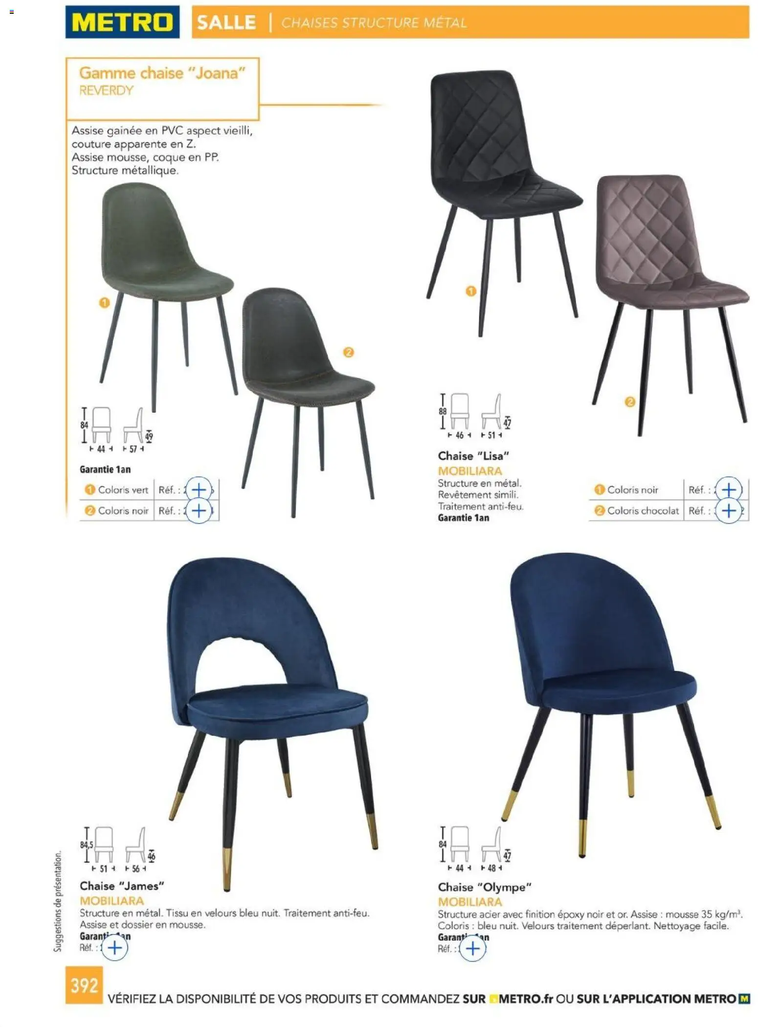 {H1} | Page: 392 | Produits: Chaises, Mousse, Chaise, Chocolat