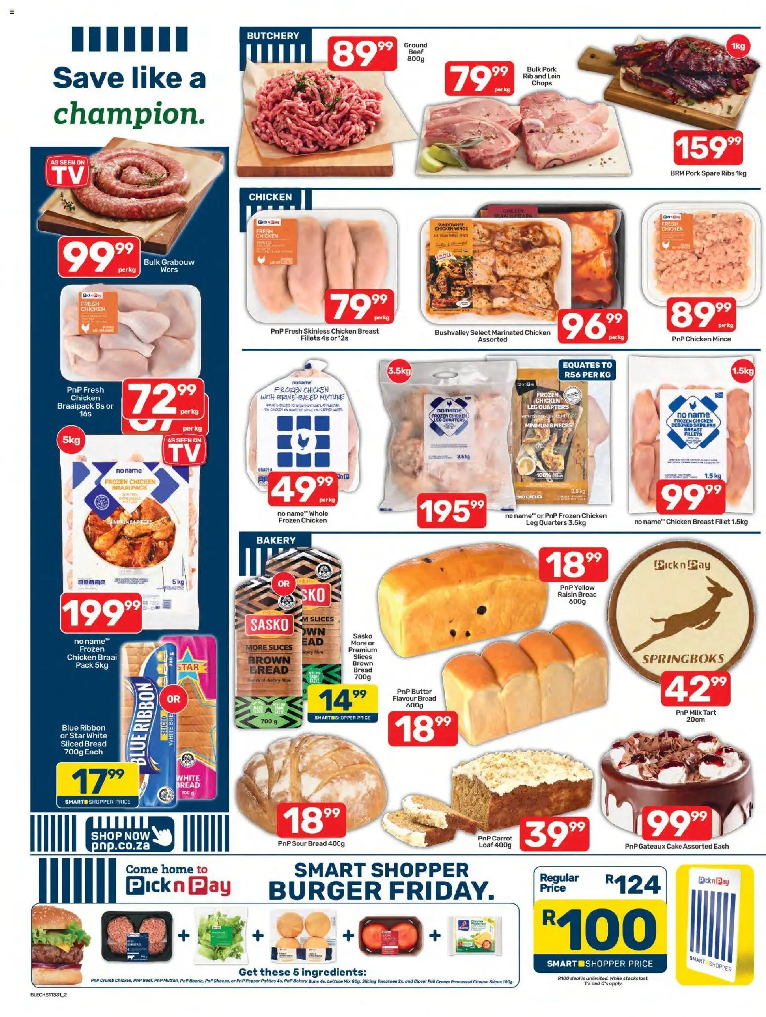 New Pick n Pay catalogue – valid from 07/10/2026 | Page: 2 | Products: Buns, Ribs, Pepper, Lettuce