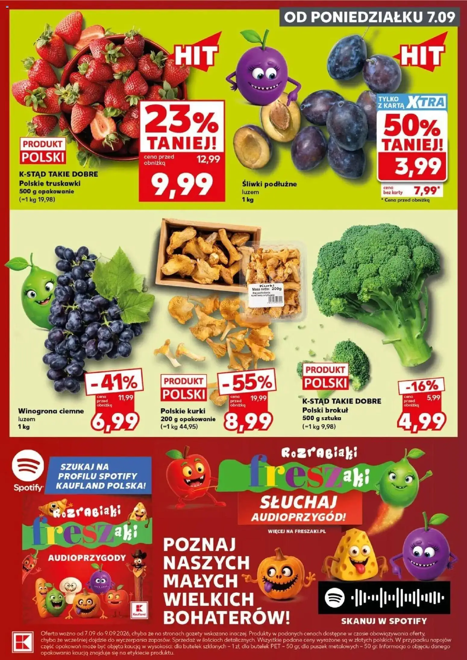 Kaufland gazetka - Mocny start od 07.09.2026 - od jutra PDF | Strona: 3 | Produkty: Karta, Gazety, Śliwki, Truskawki