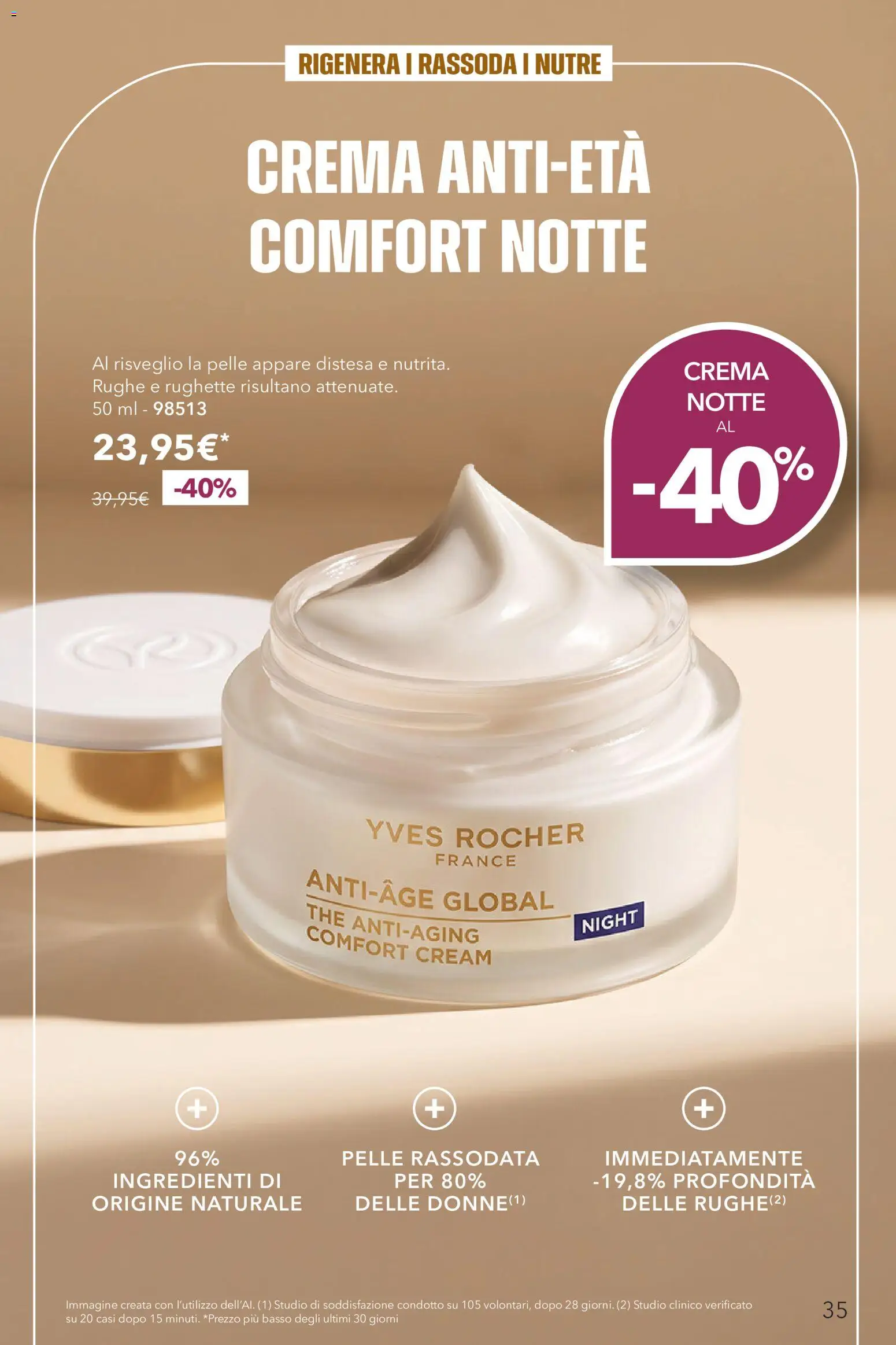 Volantino Yves Rocher del 20/10/2026 | Pagina: 35 | Prodotti: Crema, The, Ingredienti, Basso