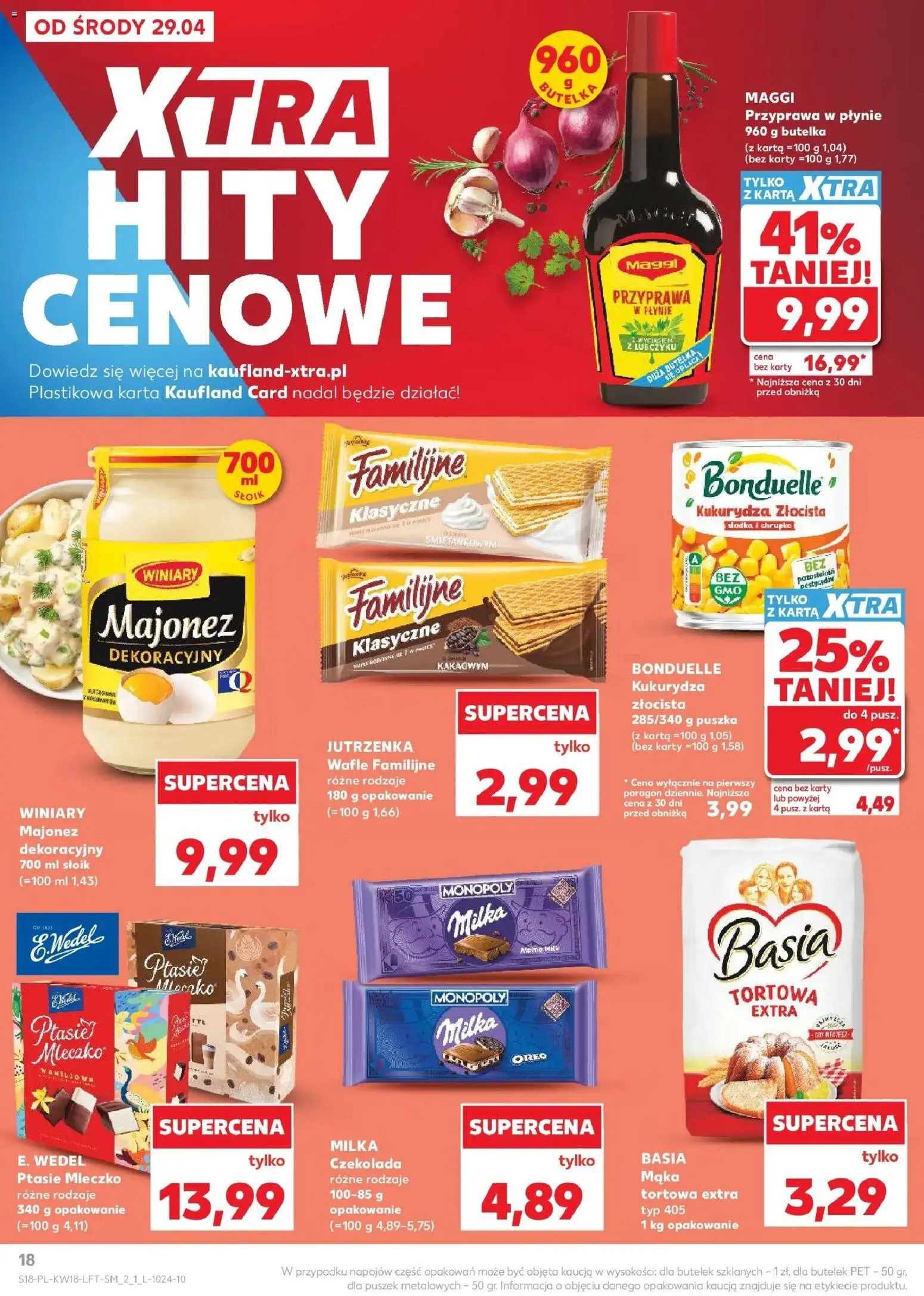 Kaufland - Kaufland Gazetka Tygodnia ważna do 06.05 od 28.04.2026 | Strona: 18 | Produkty: Karta, Kukurydza, Ptasie mleczko, Majonez