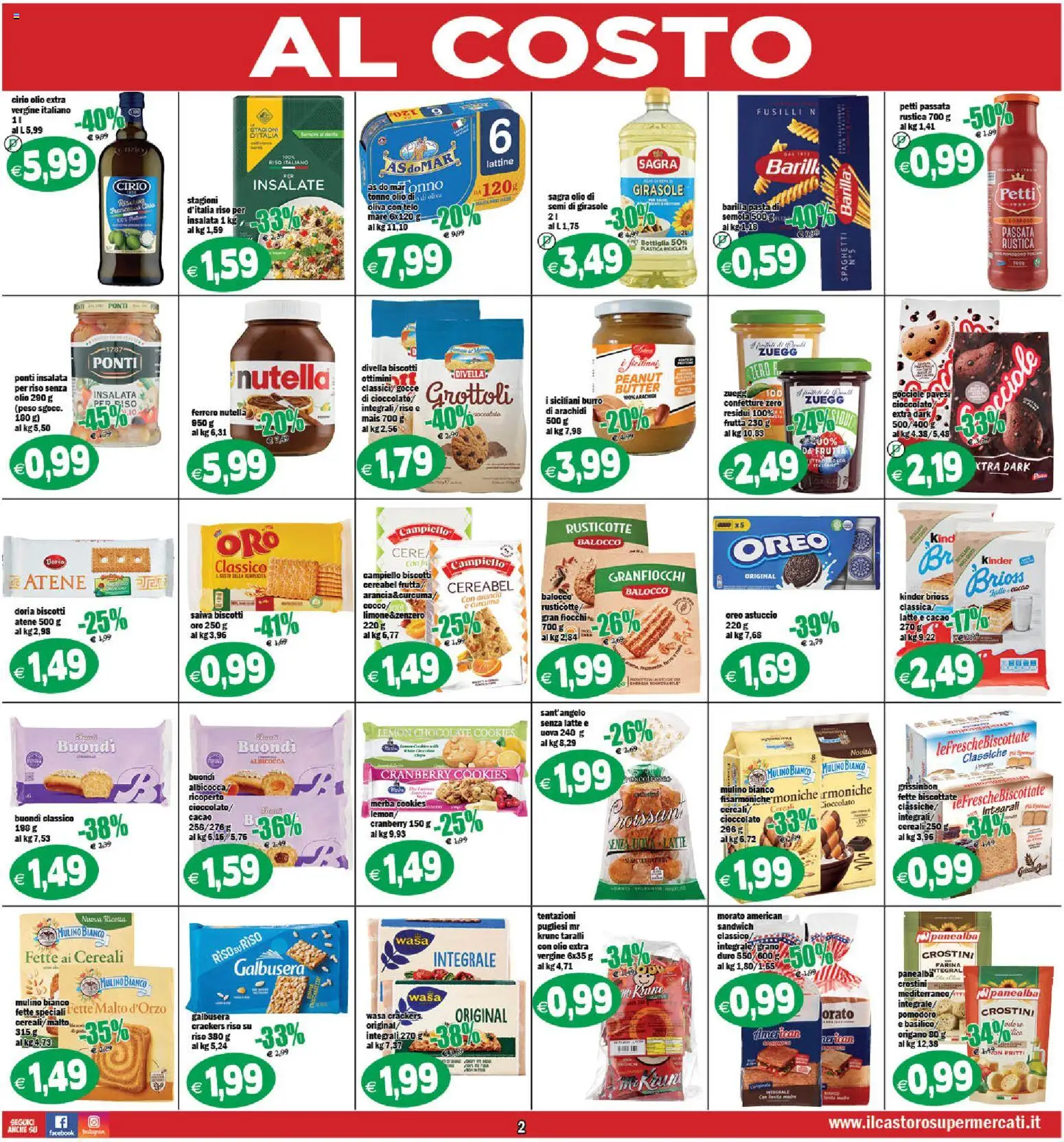 Volantino Il Castoro del 10.06.2026 | Pagina: 2 | Prodotti: Cioccolato, Riso, Frutta, Crackers