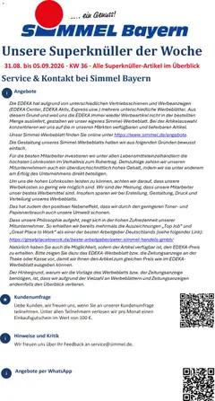 Simmel Bayern ab 31.08.2026 gültig