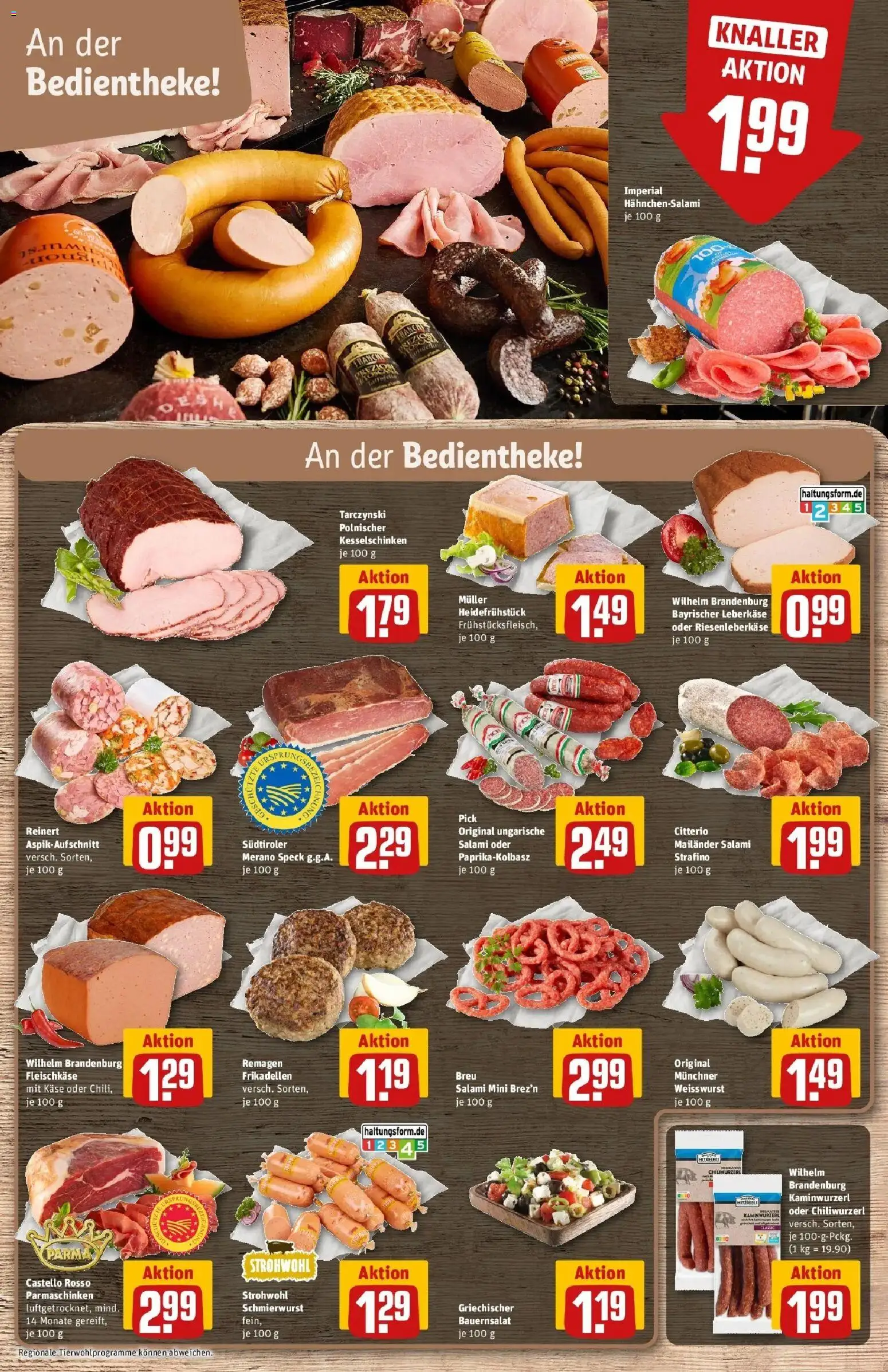 REWE Prospekt ab 14.09.2026 zum Blättern » Angebote | Seite: 8 | Produkte: Käse, Weißwurst, Salami, Leberkase