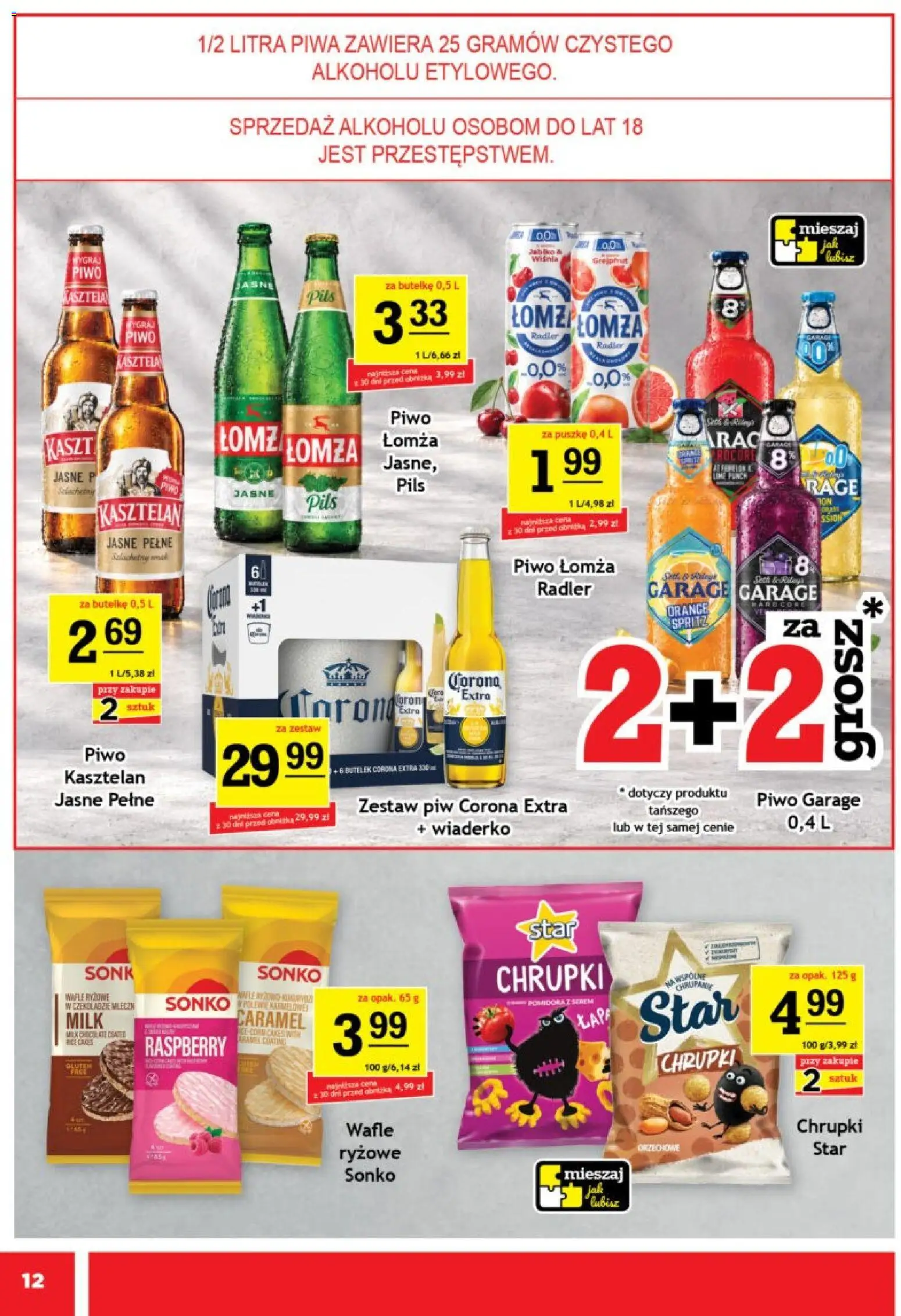 Gram Market gazetka od 30.09.2026 | Strona: 12 | Produkty: Zestaw piw, Corona Extra, Wafle, Chrupki