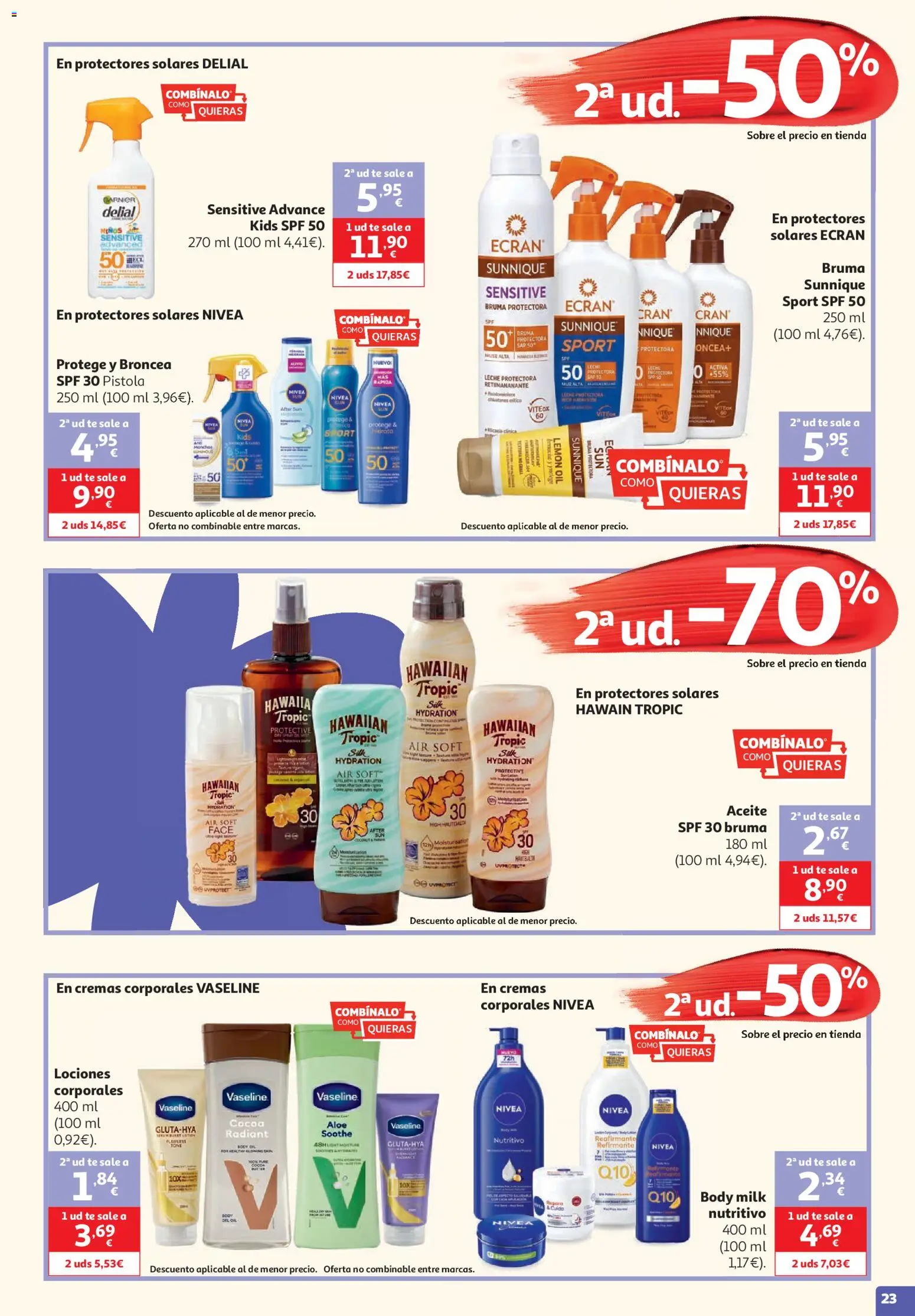 Alcampo HP Nacional │ válido desde el 19.05.2026 | Página: 23 | Productos: Leche, Aceite, Té, Body