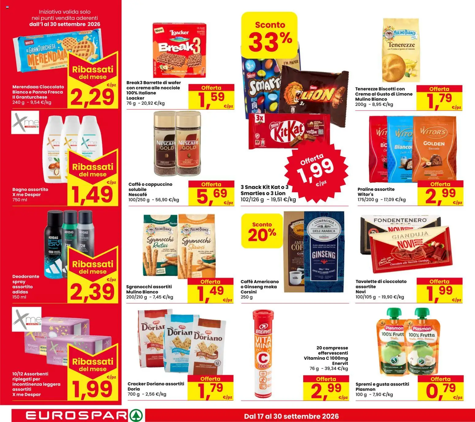 Volantino Eurospar del 17/09/2026 | Pagina: 20