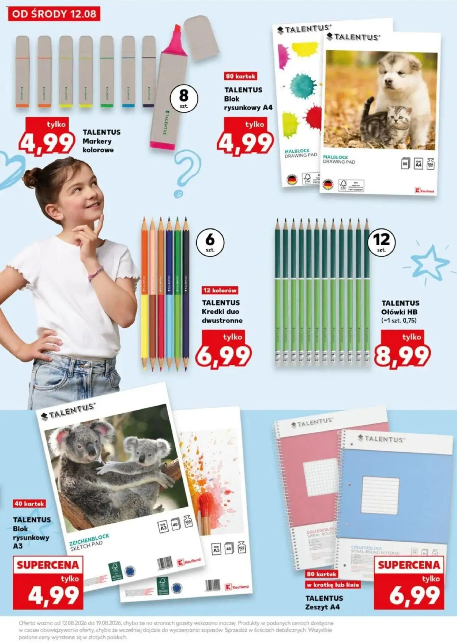 Kaufland gazetka - Wszystko do szkoły od 12.08.2026 - od jutra PDF | Strona: 27 | Produkty: Notebook, Zeszyt, Kredki, Gazety