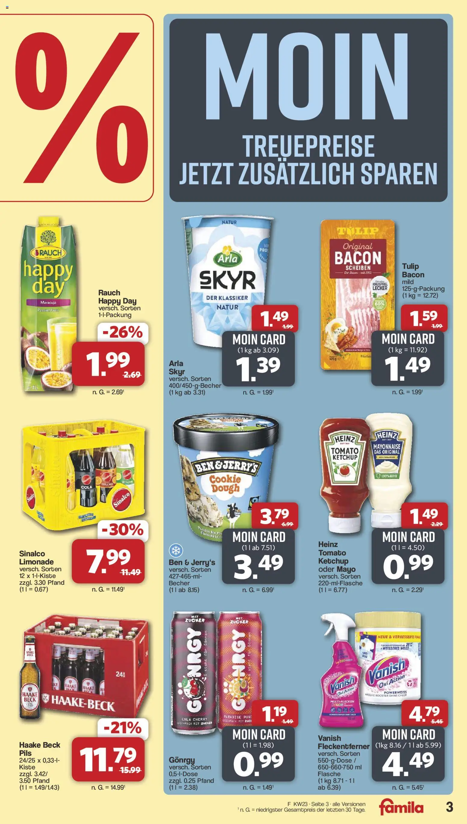 Famila Nordwest Prospekt – gültig ab 01.06.2026 | Seite: 3 | Produkte: Sinalco, Cola, Ben & Jerry's, Zucker