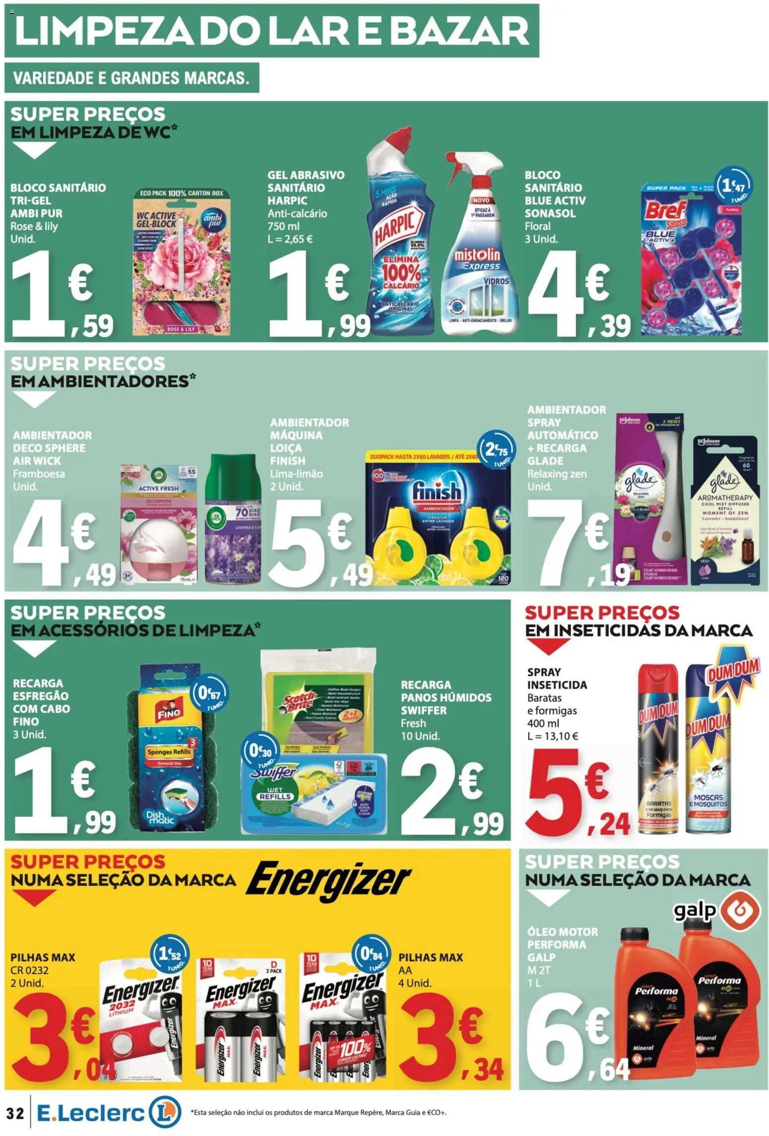 E.Leclerc folheto │ válido de 30.04.2026 | Página: 32 | Produtos: Esfregão, Cabo, Inseticida, Ovos