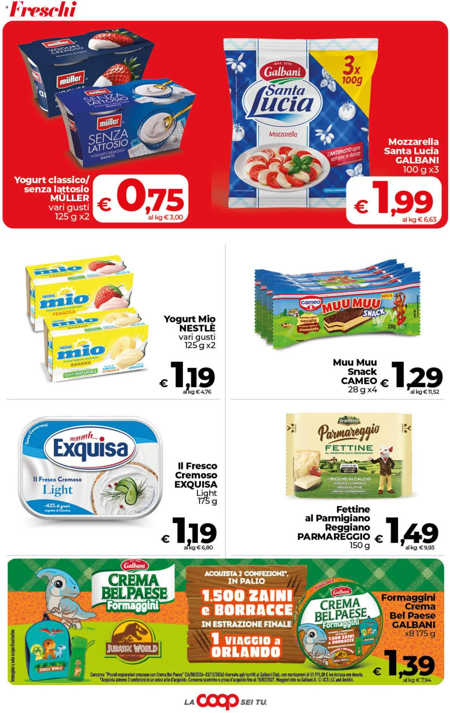 Volantino COOP del 13/10/2026 | Pagina: 7 | Prodotti: Crema, Yogurt, Cioccolato, Mozzarella
