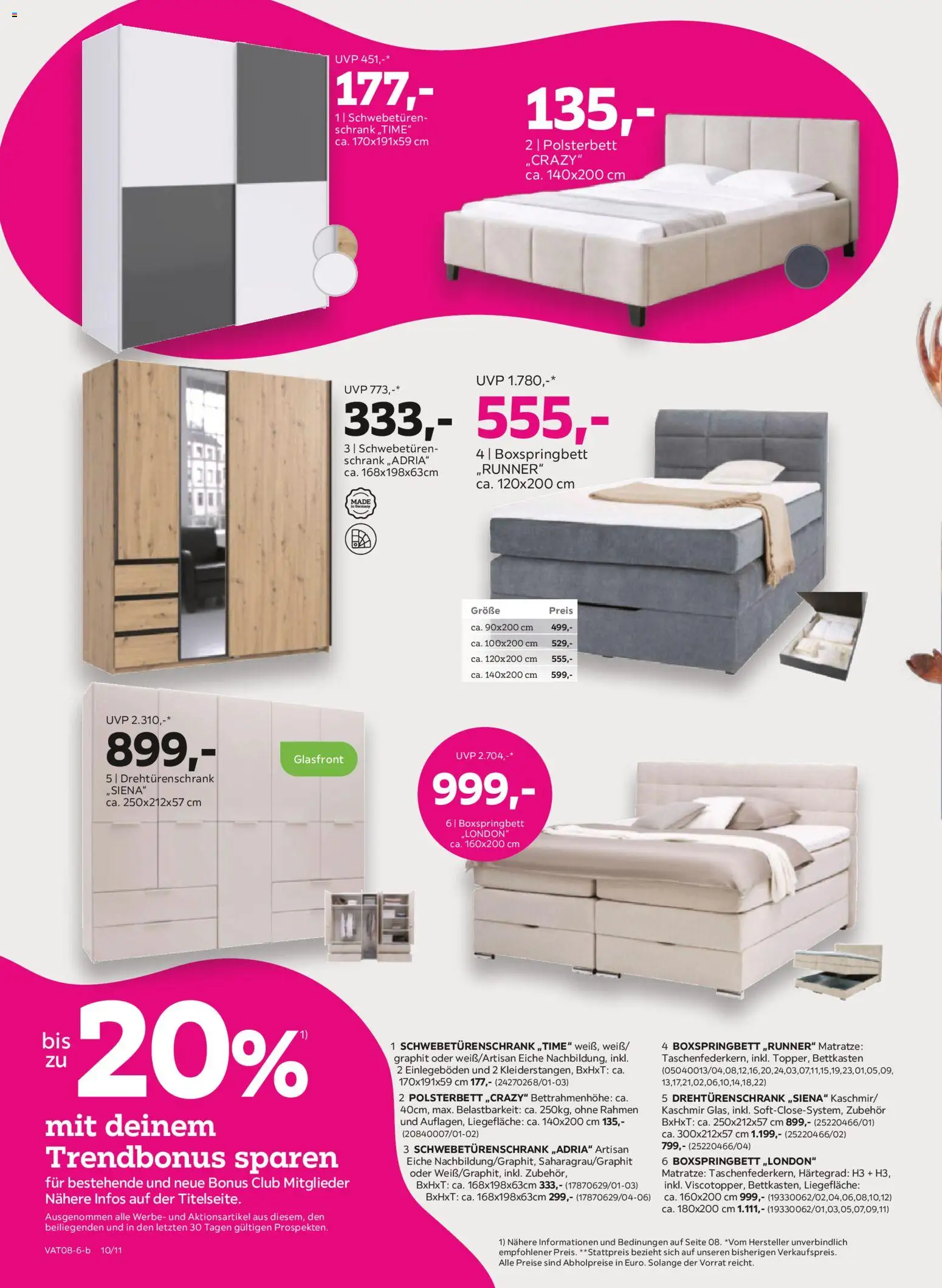 Mömax Prospekt aktuell gültig ab 04.08.2026 | Seite: 10 | Produkte: Matratze, Schrank