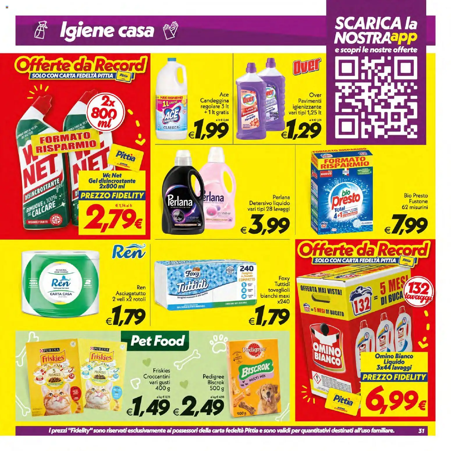 Volantino SuperConveniente del 07/07/2026 | Pagina: 31 | Prodotti: Candeggina, Asciugatutto, WC