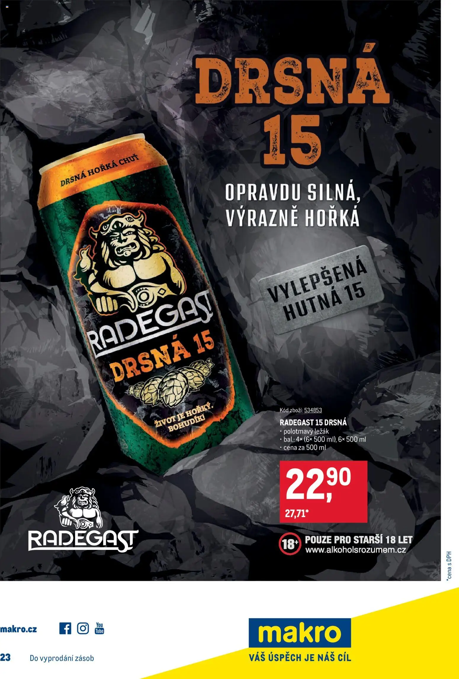 Makro leták - Maloobchod od 21.10.2026 | Strana: 17 | Produkty: Radegast 15, Radegast