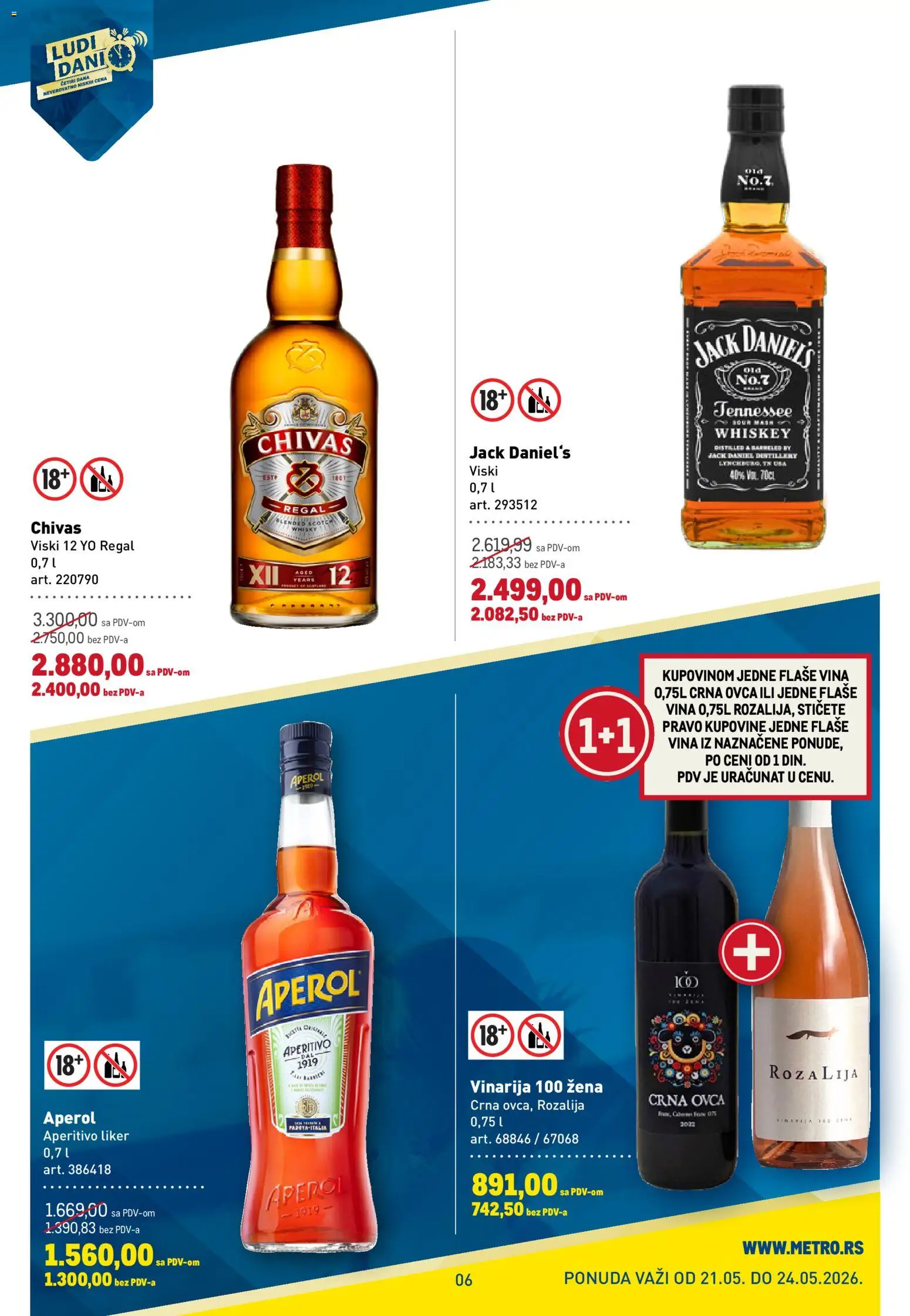 Metro katalog - važi od 21.05.2026 | Strana: 6 | Proizvode: Liker, Viski