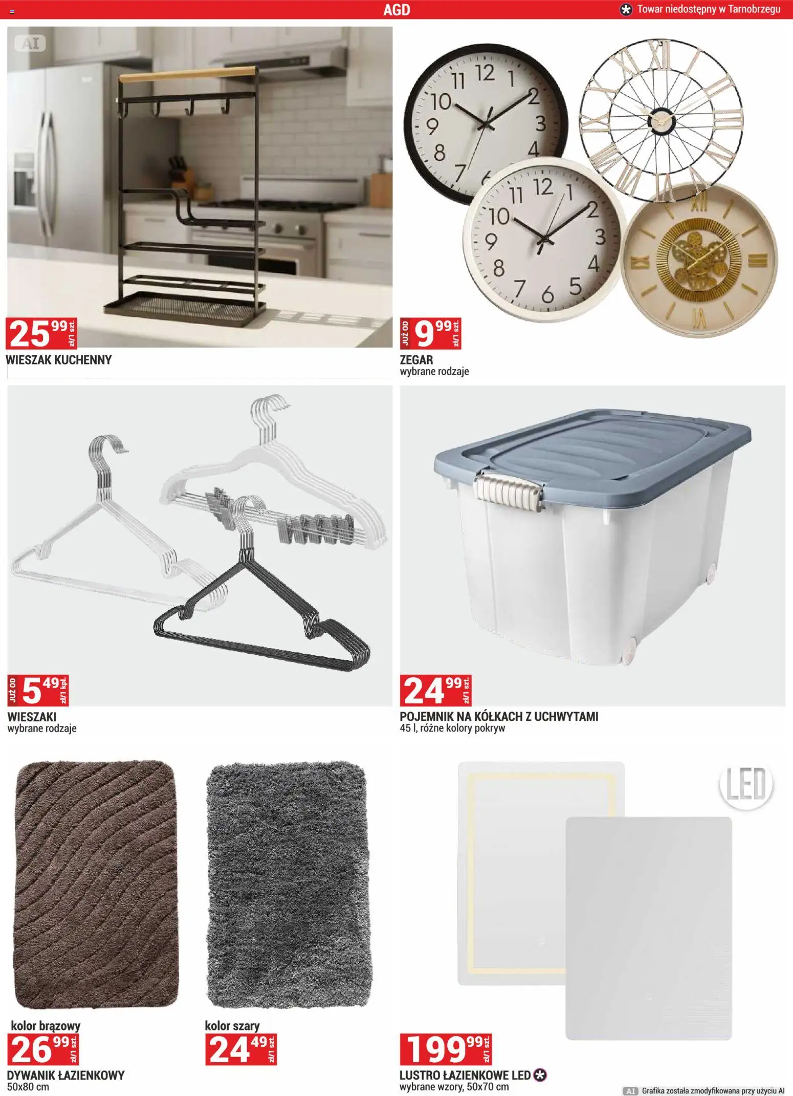 Merkury Market gazetka od 01.09.2026 | Strona: 19 | Produkty: Dywanik łazienkowy, Zegar, Wieszaki, Wieszak