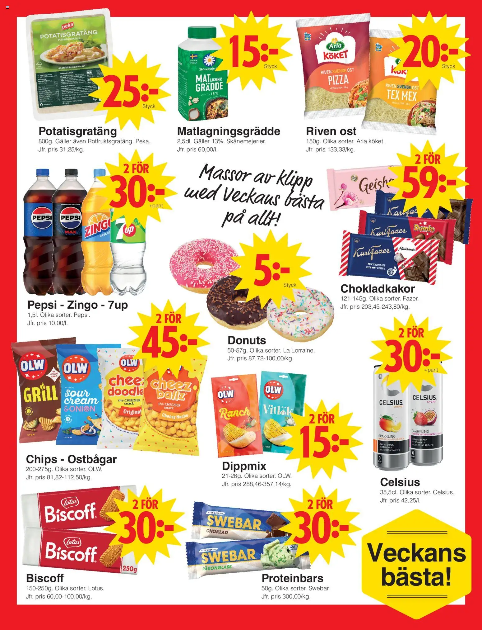 Matöppet reklamblad aktuell från 17/08/2026 | Sida: 3 | Produkter: Ostbågar, Zingo, Potatisgratäng, Grädde