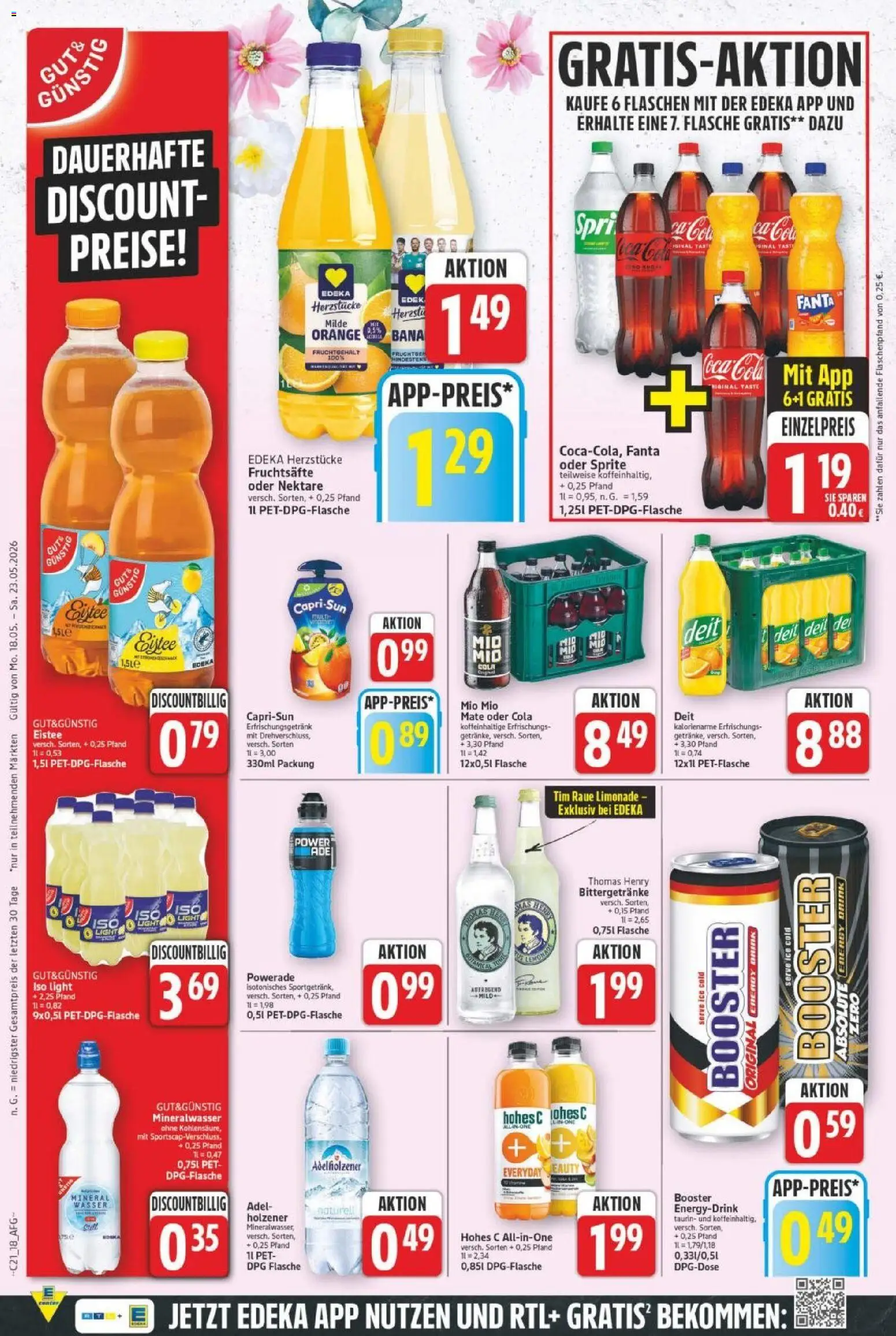E center Prospekt 	 – gültig ab 18.05.2026 | Seite: 20 | Produkte: Cola, Limonade, Powerade, Hohes c