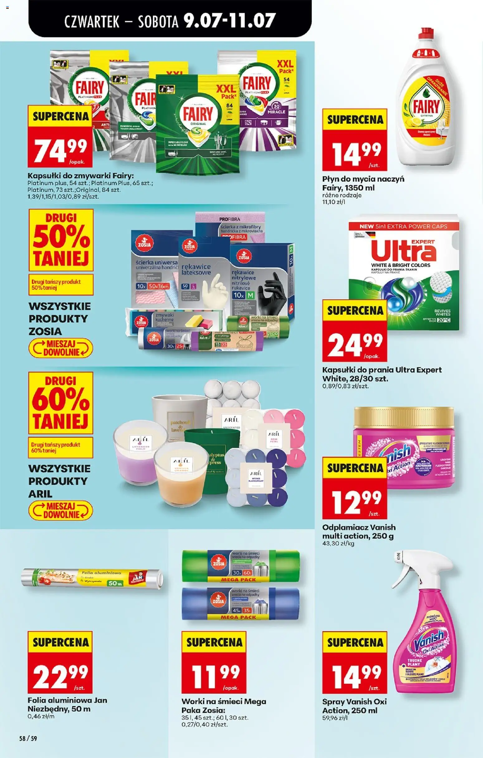 Biedronka gazetka od czwartku od 09.07.2026 | Strona: 68 | Produkty: Kapsułki do prania, Fairy, Odplamiacz, Kapsułki do zmywarki