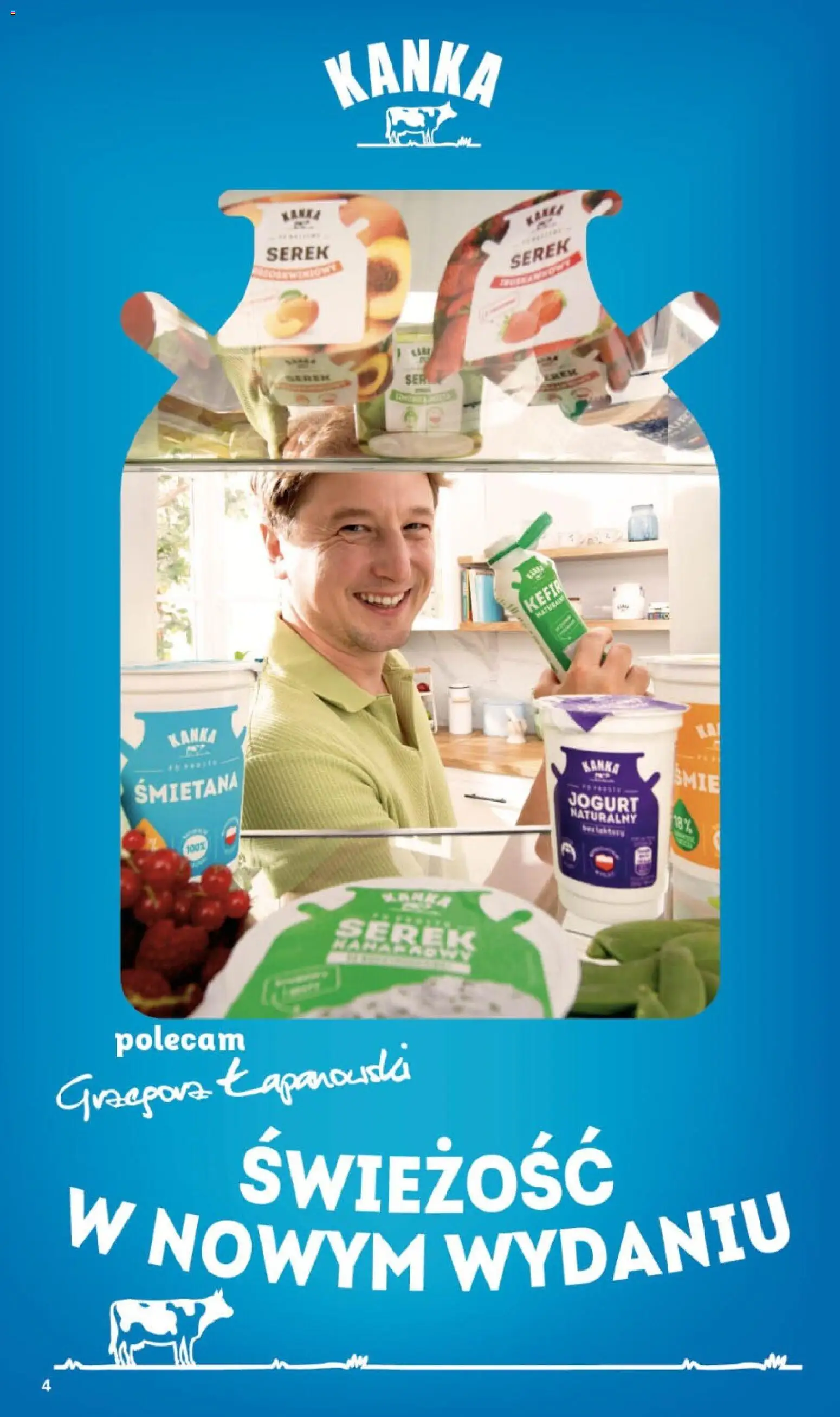 Delikatesy Centrum gazetka od 06.08.2026 | Strona: 4 | Produkty: Kefir, Jogurt naturalny, Jogurt, Śmietana