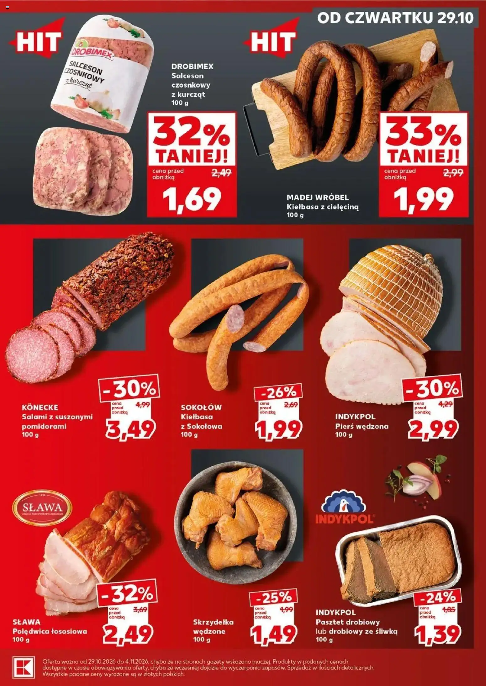 Kaufland gazetka - Super sobota od 31.10.2026 - od jutra PDF | Strona: 15 | Produkty: Kiełbasa, Pasztet, Skrzydełka, Salami