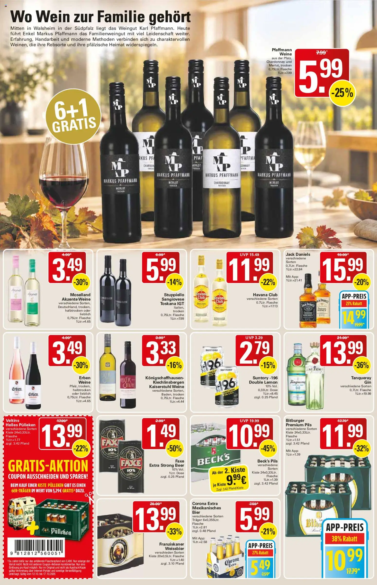 WEZ Prospekt – gültig ab 12.10.2026 | Seite: 13 | Produkte: Havana club, Bier, Weißbier, Pils