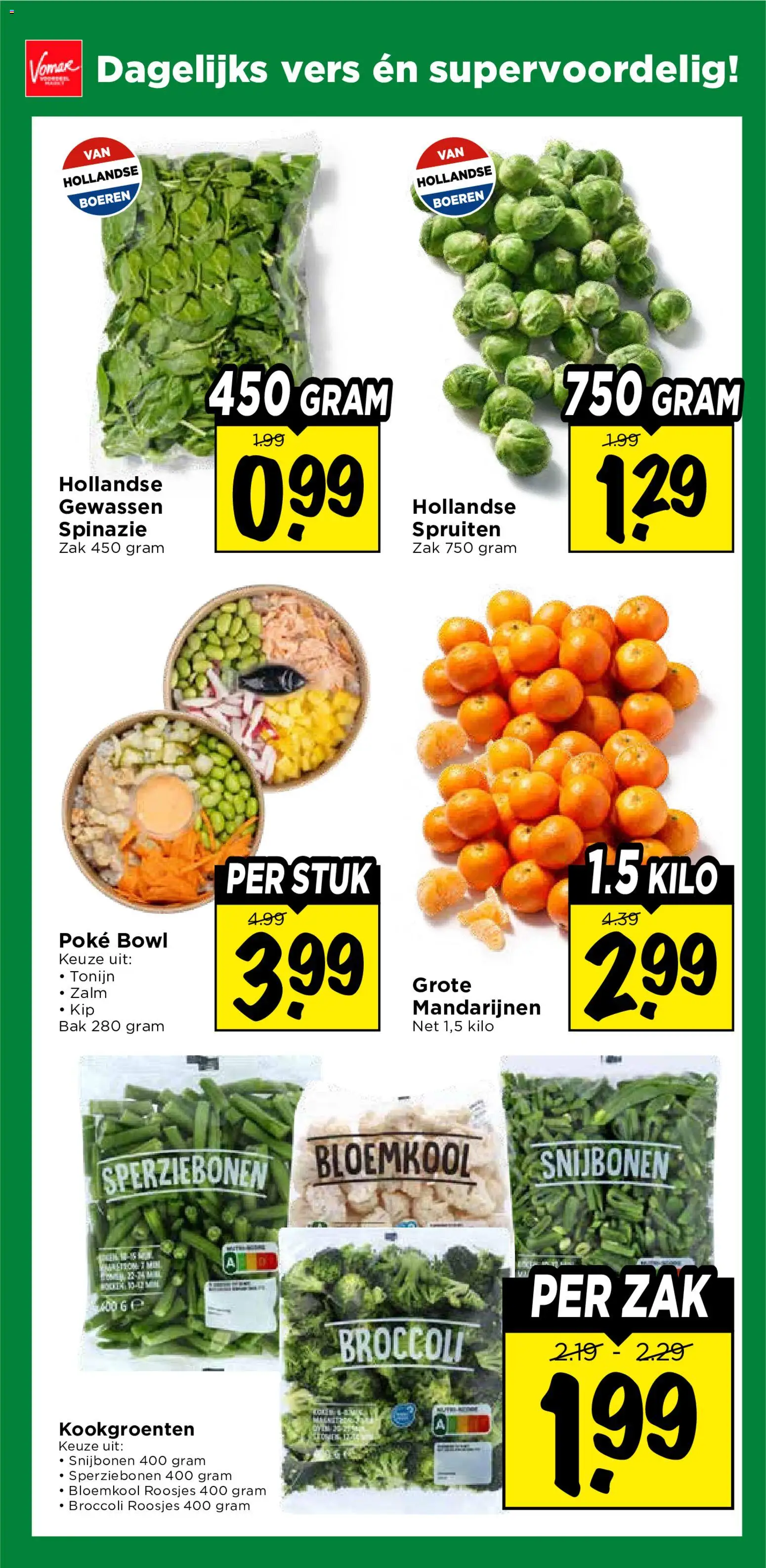 {H1} | Pagina: 21 | Producten: Spinazie, Broccoli, Mandarijnen, Tonijn