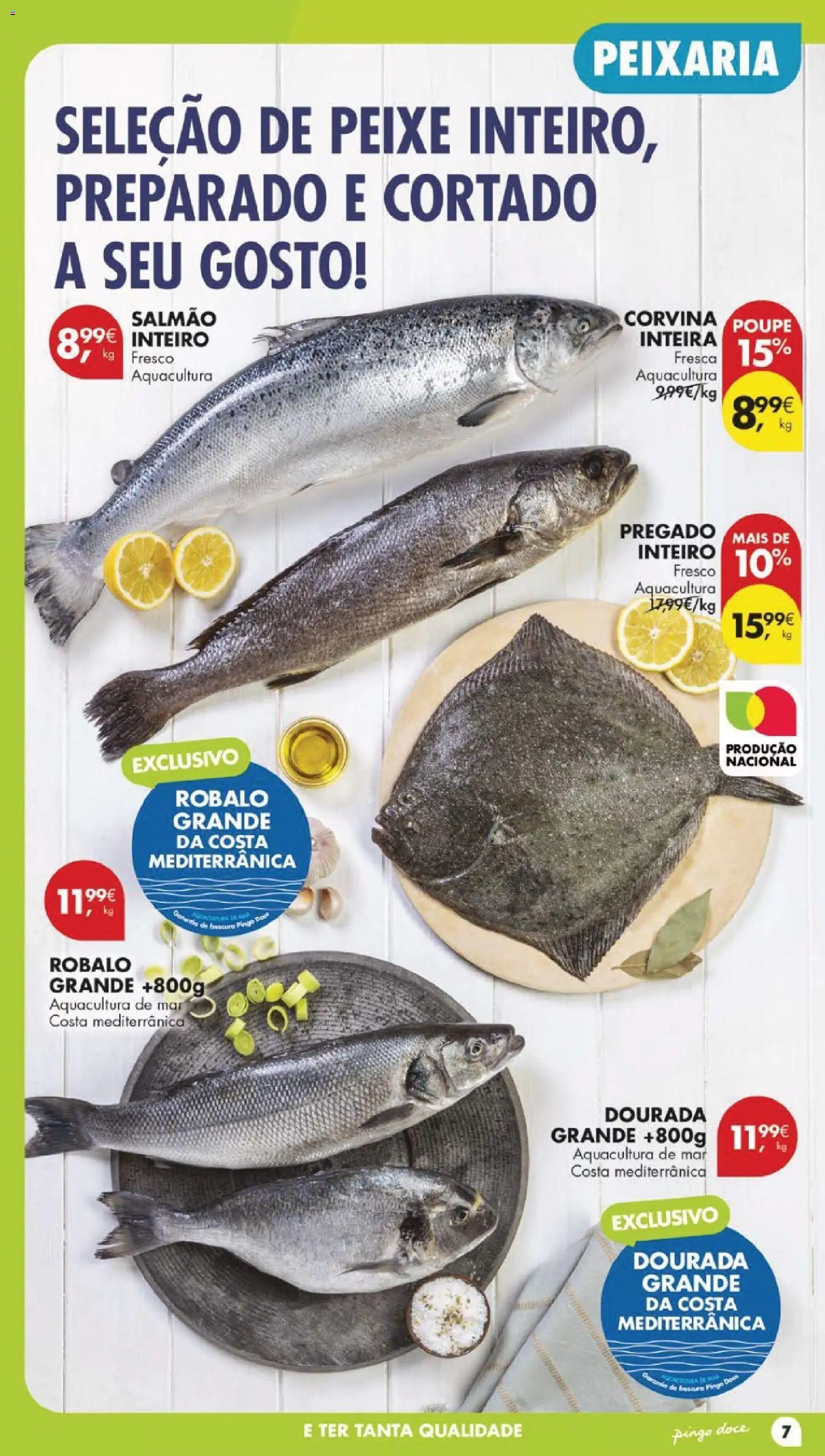 Pingo Doce folheto │ válido de 04/08/2026 | Página: 9 | Produtos: Dourada, Salmão, Peixe