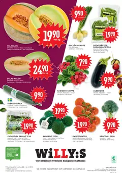 BROCCOLI 250G, SPANIEN • Klass 1 Jämförpris 39:60 kr/kg - Förhandsvisning av reklamblad från butik Willys aktuell från 25.05.2026 | Sida: 12