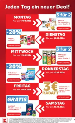 Kaufland DE -DE Folder - Voorbeeld van een folder van Kaufland DE, geldig van 13-08-2026 | Pagina: 7 | Producten: Spaghetti, Sushi, Rockstar, Pesto