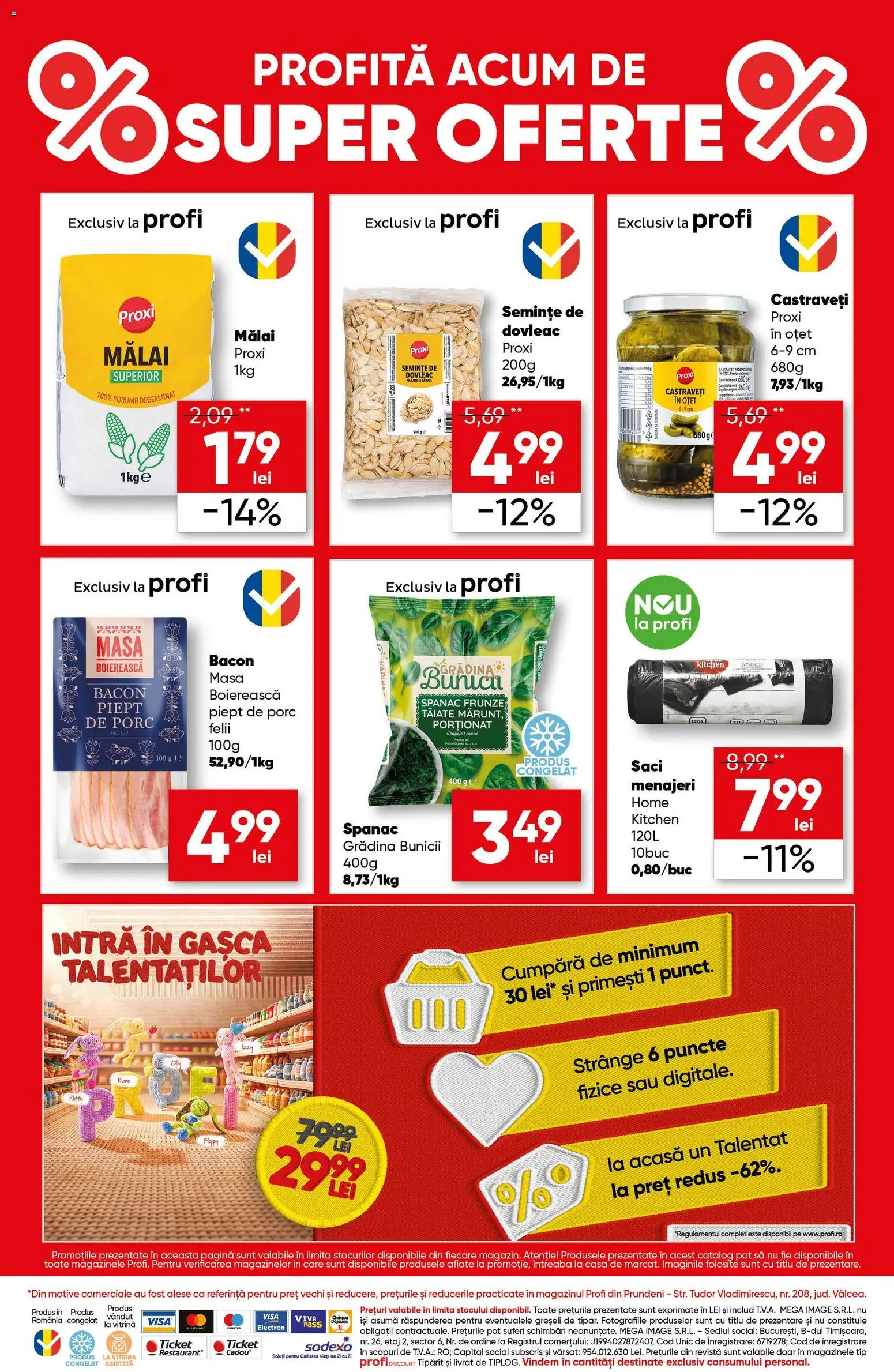 Noul catalog Profi – valabil de la 01.10.2026 | Pagină: 4 | Produse: Gradina, Saci menajeri, Bacon, Spanac