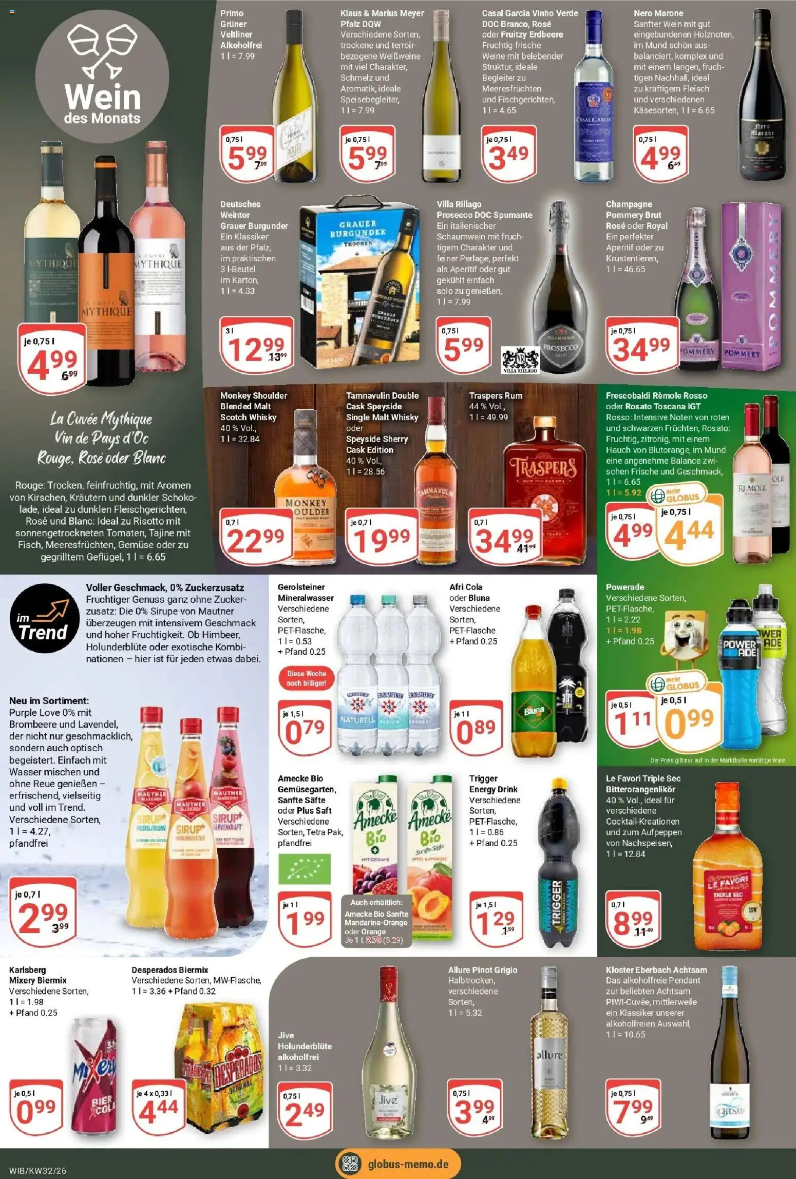 Globus Prospekt Wiesbaden-Nordenstadt (ab 03.08.2026) » Angebote online | Seite: 18 | Produkte: Bier, Mineralwasser, Mixery, Fleisch