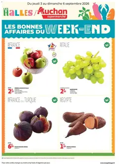 Auchan - Prévisualisation de Auchan les bons plans du week-end dans votre super valide à partir de 03/09/2026
