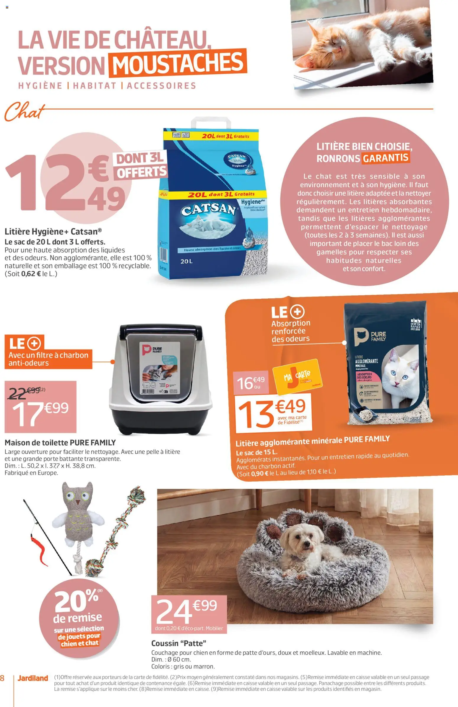 {H1} | Page: 8 | Produits: Jouets, Litière, Hygiène, Pelle