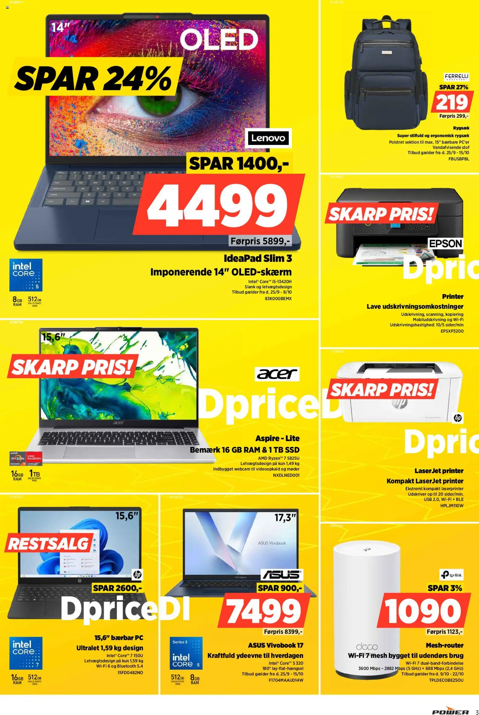 Power tilbudsavis – gyldig fra 09/10/2026 | Side: 3 | Produkter: Stof, Disk, USB, Printer