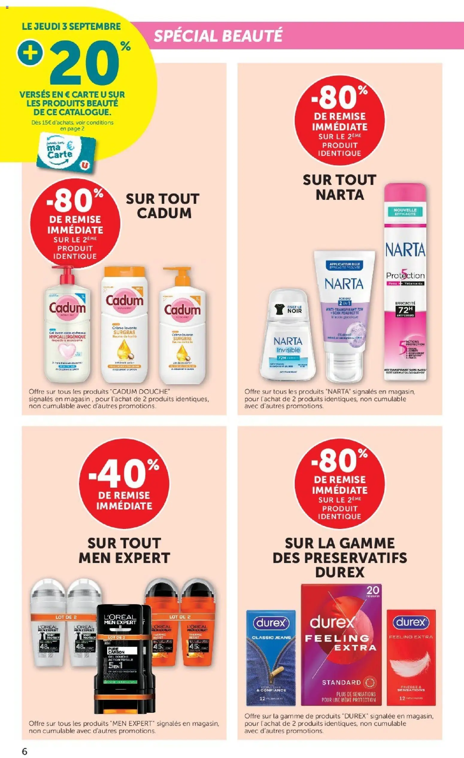 {H1} | Page: 6 | Produits: Jeans, Préservatifs, Produits beauté, Gel douche