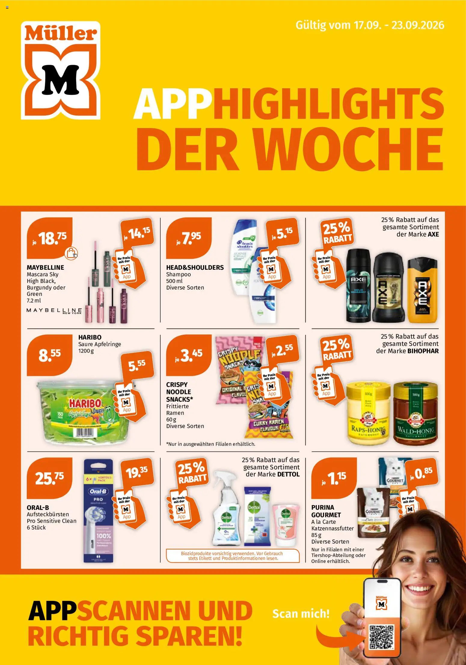Müller aktionen – gültig ab 17.09.2026 | Seite: 1 | Produkte: Shampoo, Mascara