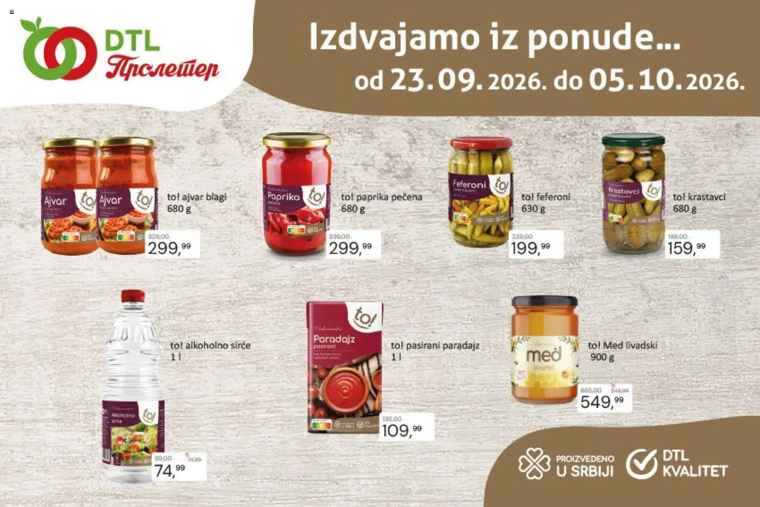 Metalac Proleter katalog - važi od 23.09.2026 | Strana: 2 | Proizvode: Krastavci, Pasirani paradajz, Paprika, Paradajz