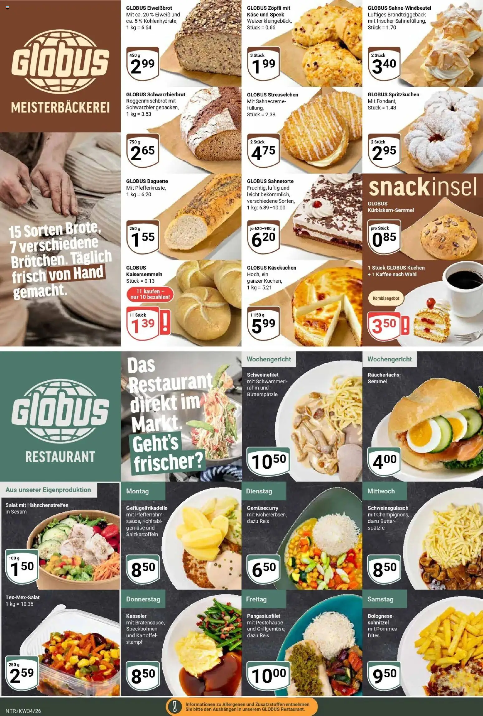 Globus Prospekt Neutraubling (ab 17.08.2026) » Angebote online | Seite: 6 | Produkte: Schweinegulasch, Reis, Kuchen, Salat