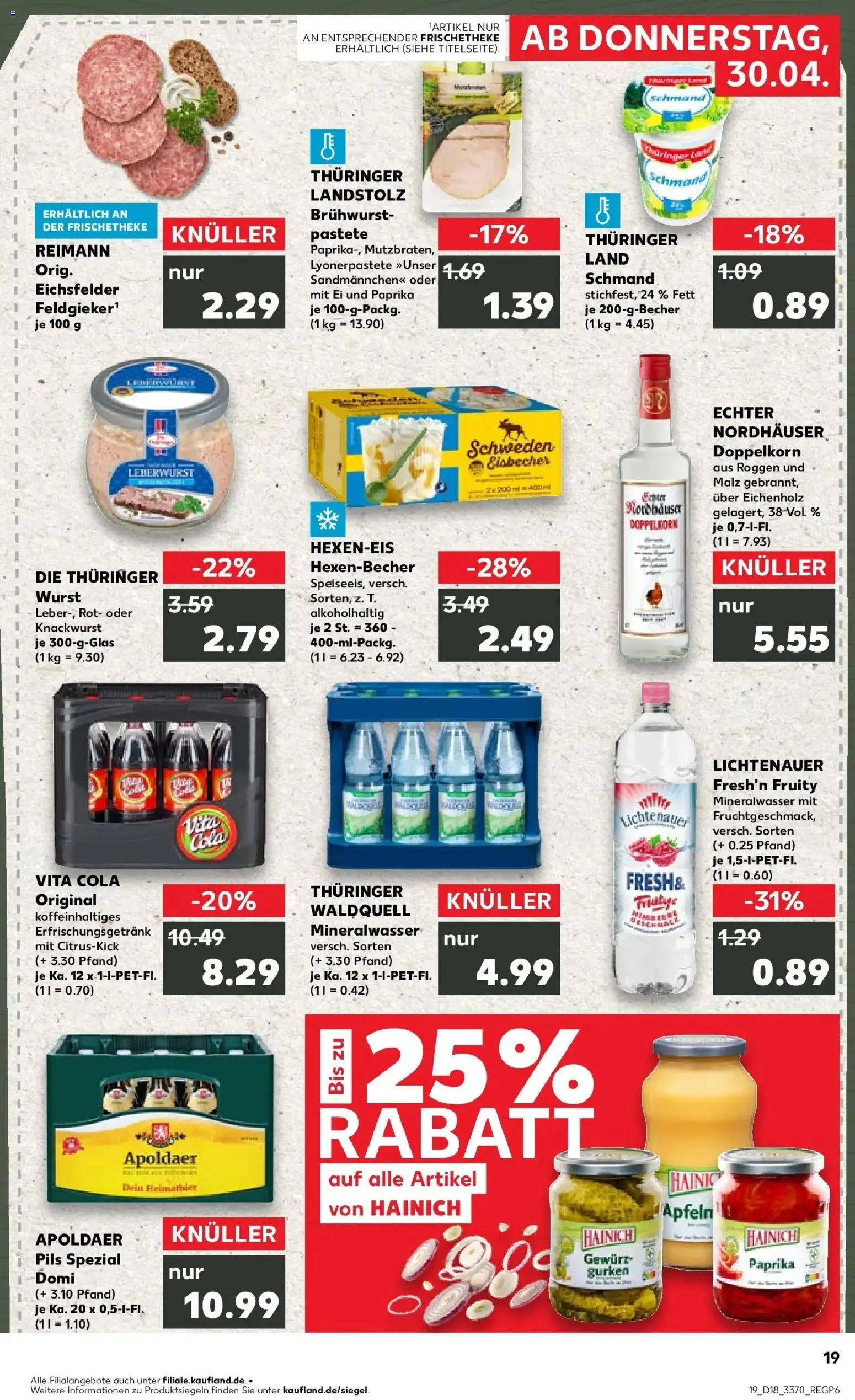 Prospekt Kaufland ab 30.04.2026 » Angebote Online zum Blättern | Seite: 19 | Produkte: Cola, Apple, Paprika, Vita cola