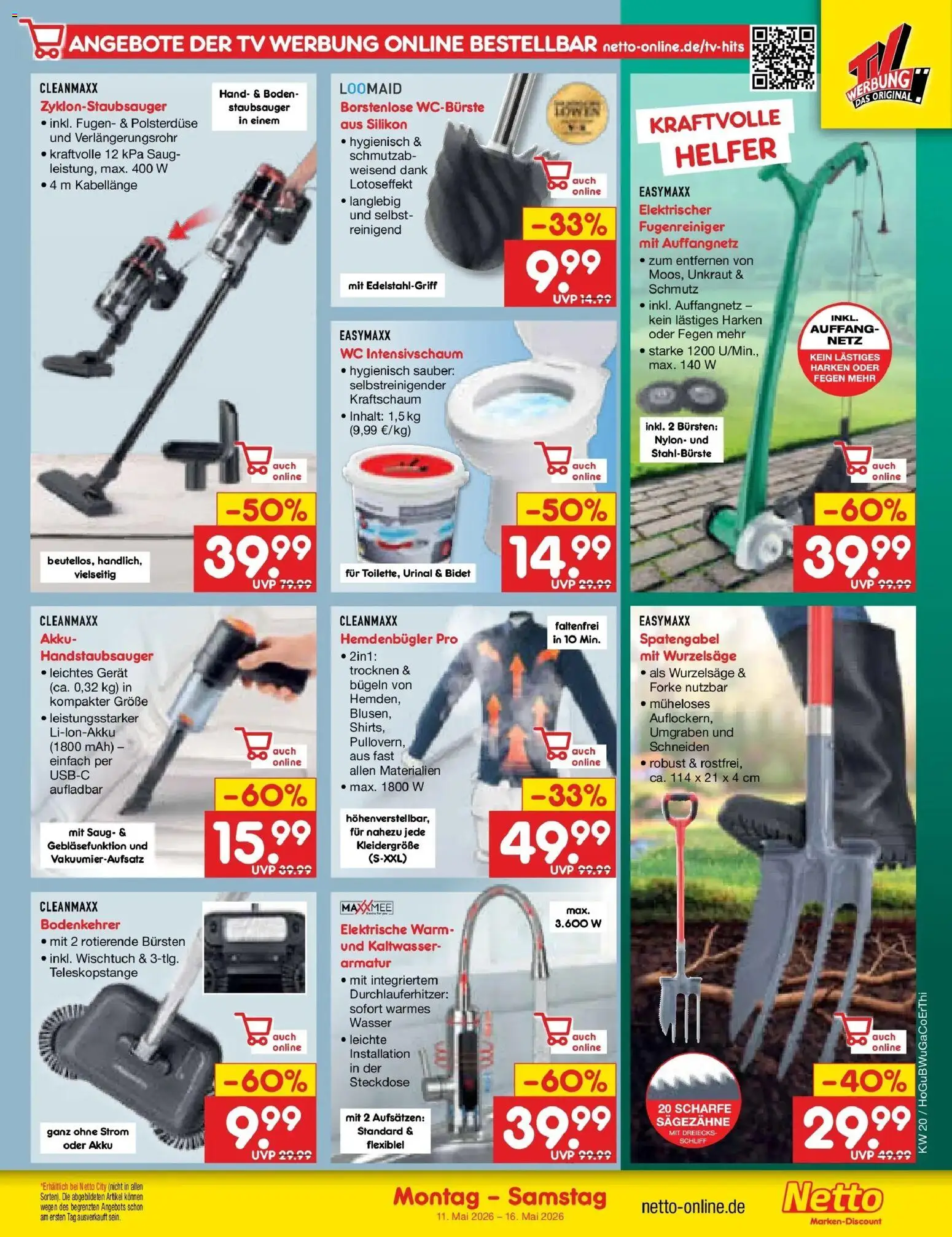 Netto Marken-Discount Prospekt Nordhausen	 – gültig ab 10.05.2026 | Seite: 28 | Produkte: Staubsauger, Steckdose, Armatur, Wasser